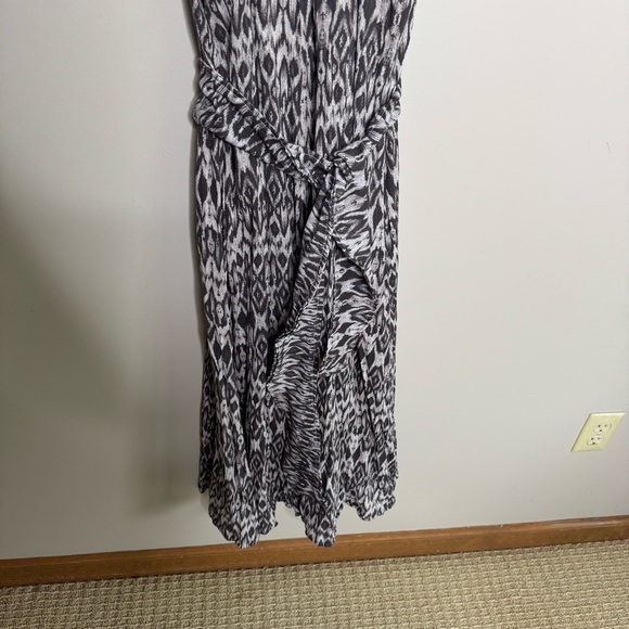 Garnet Hill printed belted Midi Dress medium - Picture 7 of 9